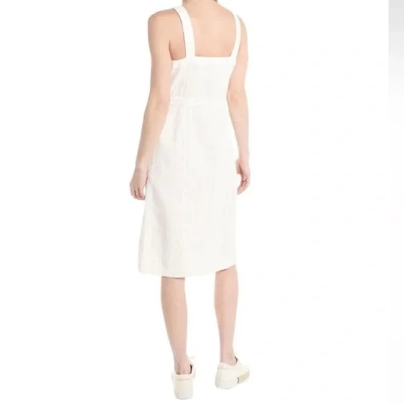 NWT Skies Are Blue SNAP White Linen Button Up Dress sz L - Picture 3 of 3